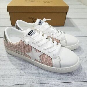 Vintage Havana Carla Sneakers Womens Size 8.5 - Pink Tweed